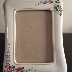 Handpainted Floral Ceramic 5"x7" Photo Frame
